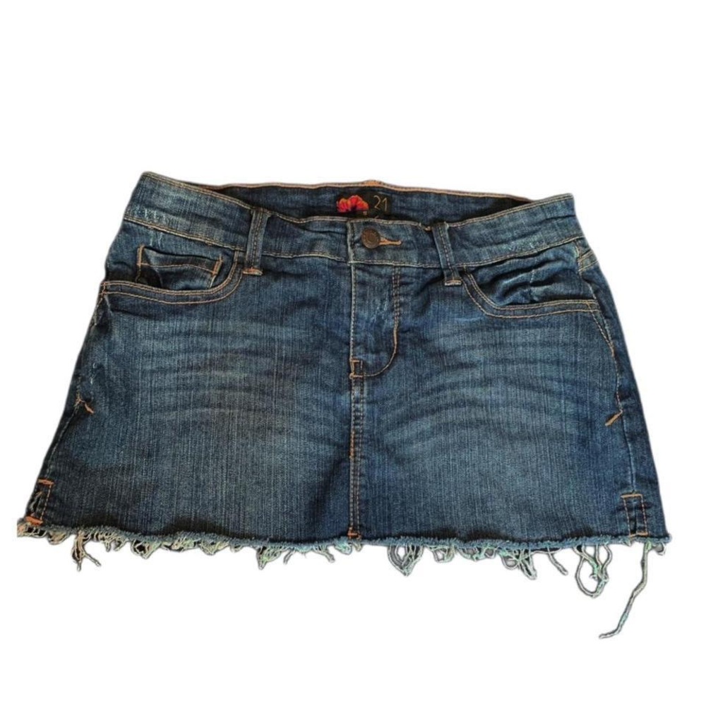 Adorable 2000s forever 21 dark wash denim mini skirt